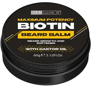 Hair Illusion Maximum Potency Biotin Beard Balm For Beard Growth And Softening