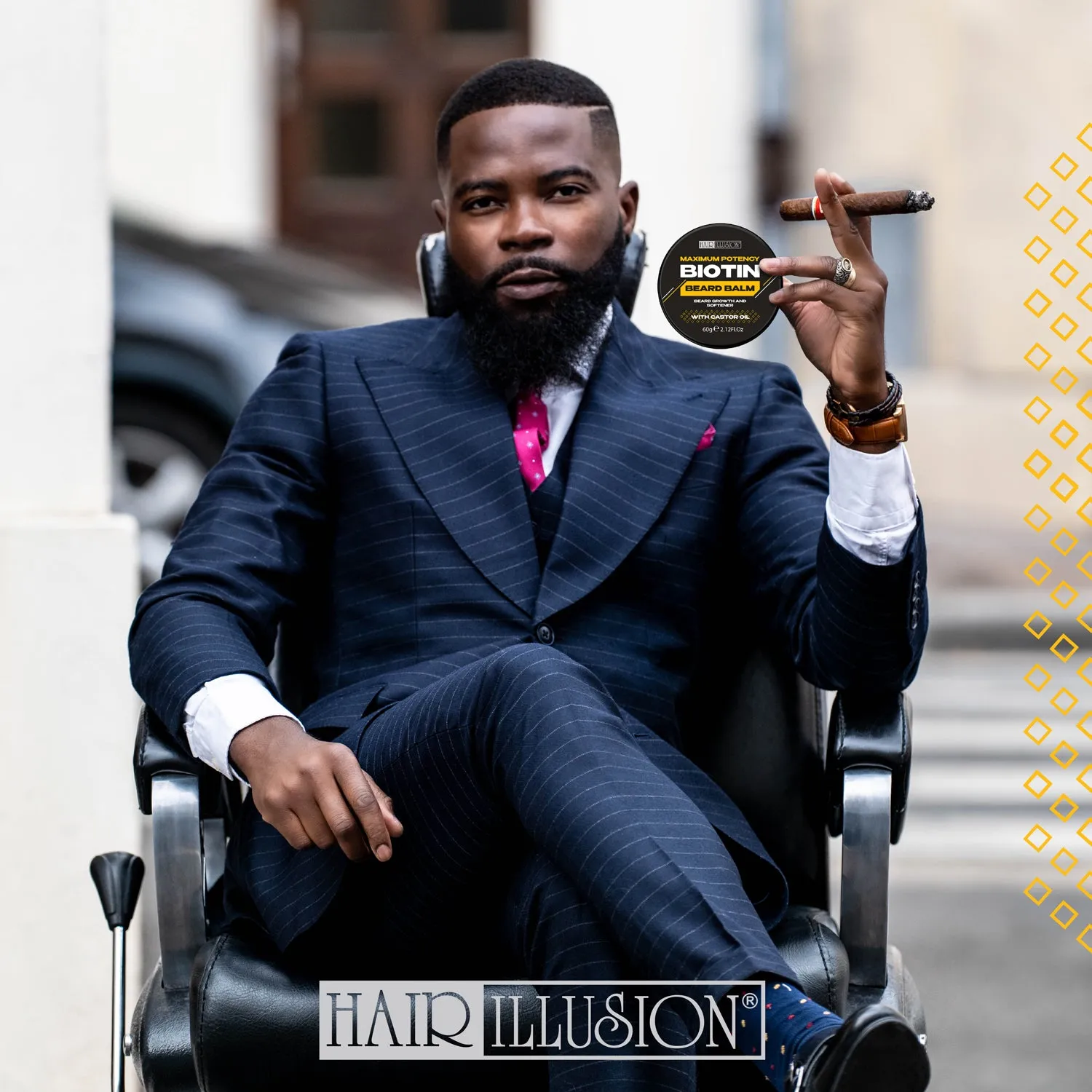 Hair Illusion Maximum Potency Biotin Beard Balm For Beard Growth And Softening